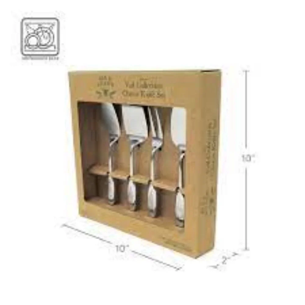 NWT BEE & WILLOW VAIL‎ COLLECTION 4 PIECE STAINLESS STEEL CHEESE KNIFE SET